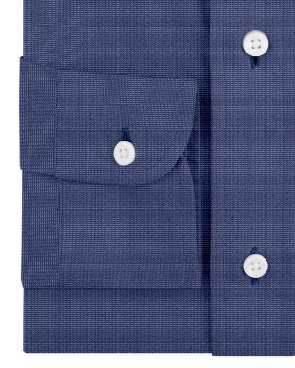 Deep Blue End on End Dress Shirt