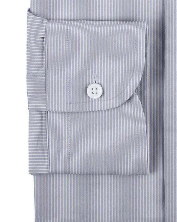 Albini: Baby Blue Self Alternate Stripe