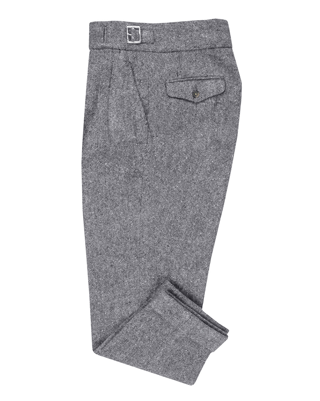 Molloy Plain Donegal Tweed Pants - Grey - 1