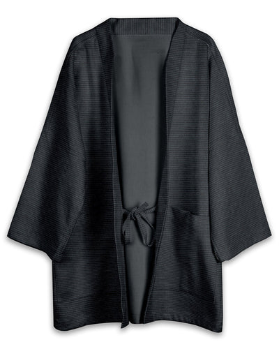 Noragi in Textured White on Phantom Black Stripes