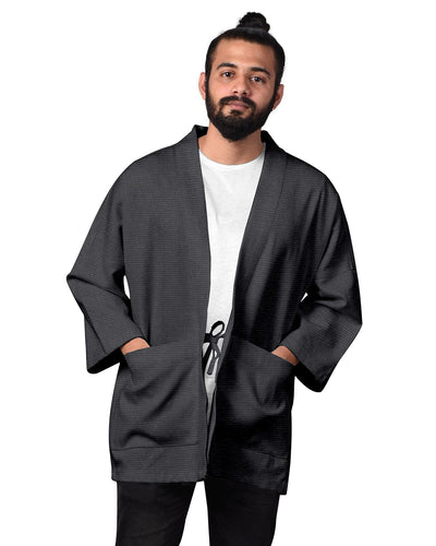 Noragi in Textured White on Phantom Black Stripes