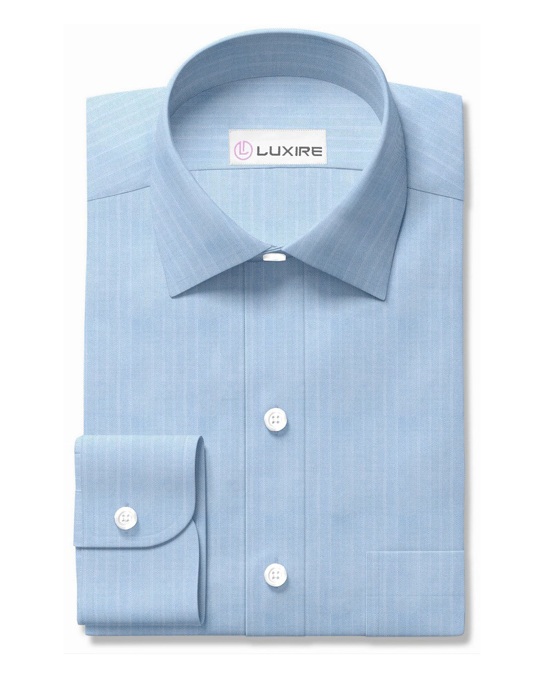 Light Blue Dobby Chambray - 1