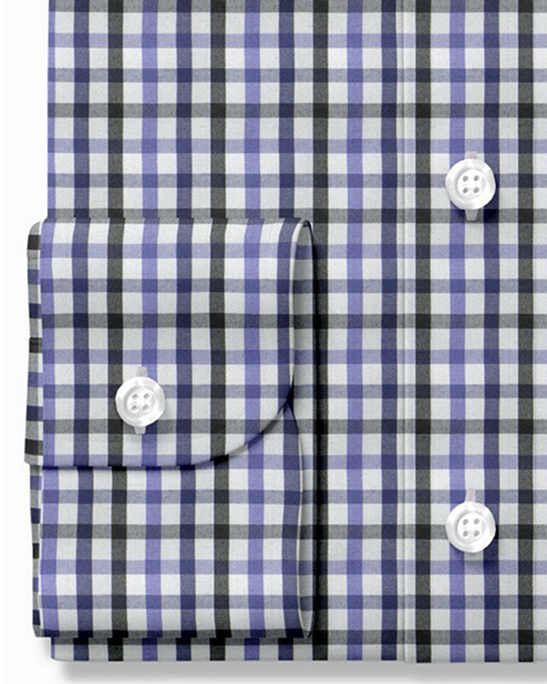 Friday Shirt:Purple Blue Black Tattersall - 3