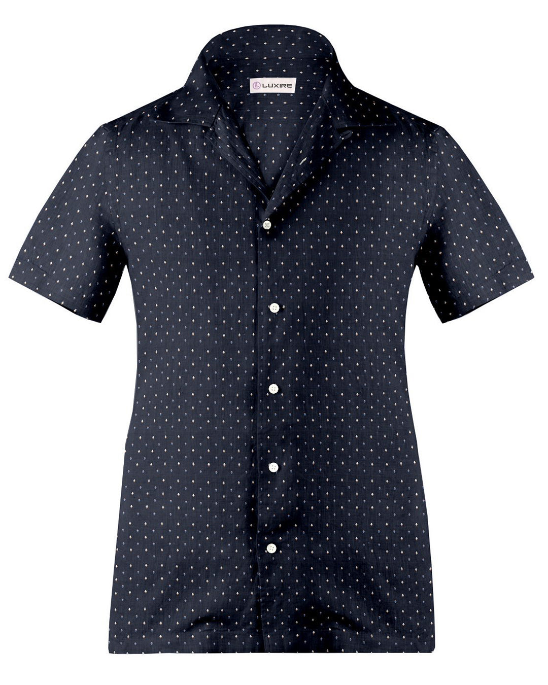 Camp collar PRESET STYLE in Print: Navy Blue Anchor
