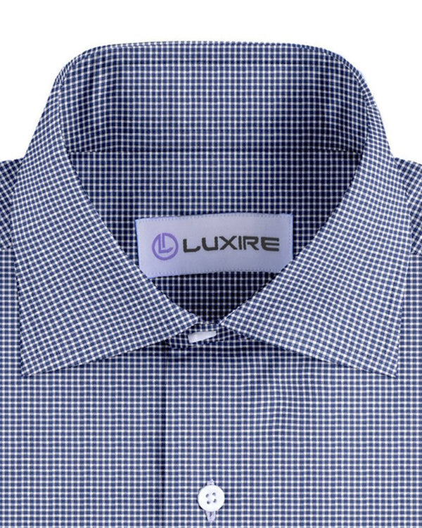 Navy Micro Gingham