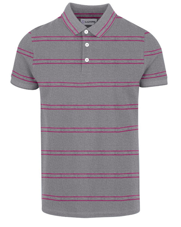 Grey Fuchsia Stripes T-shirt