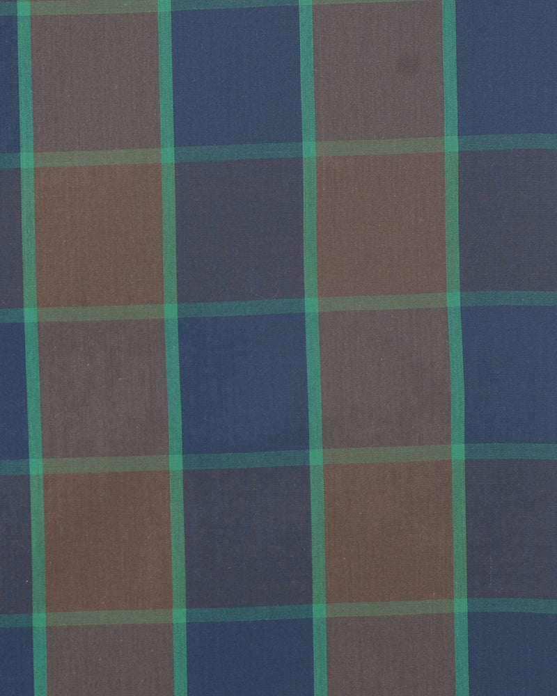 Navy Brown Green Large Checks