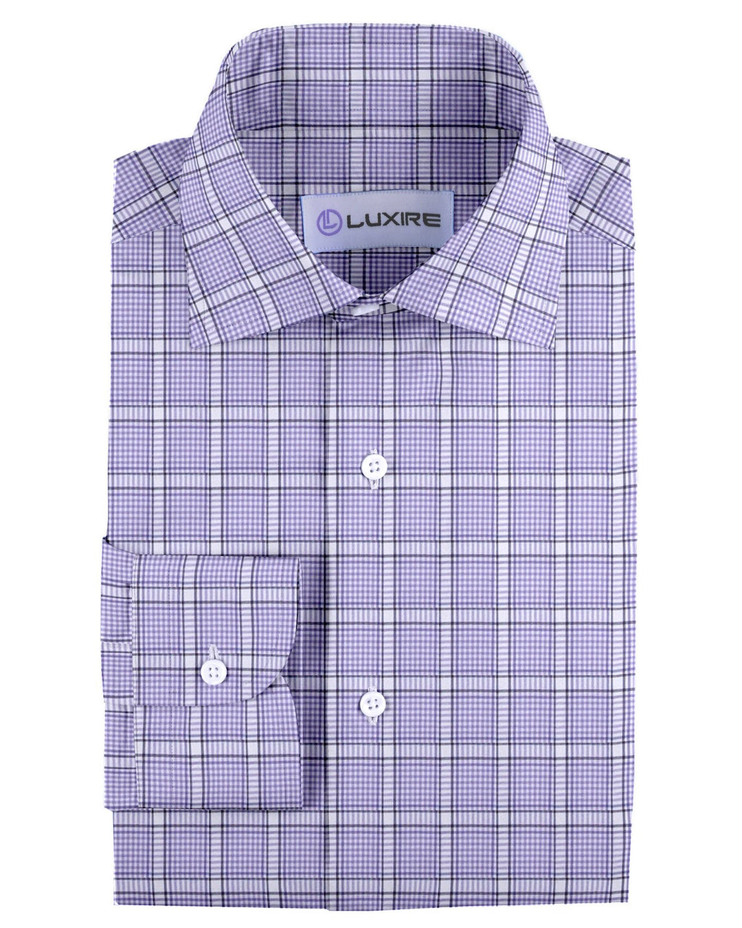 Purple Black Tattersall Twill - 1