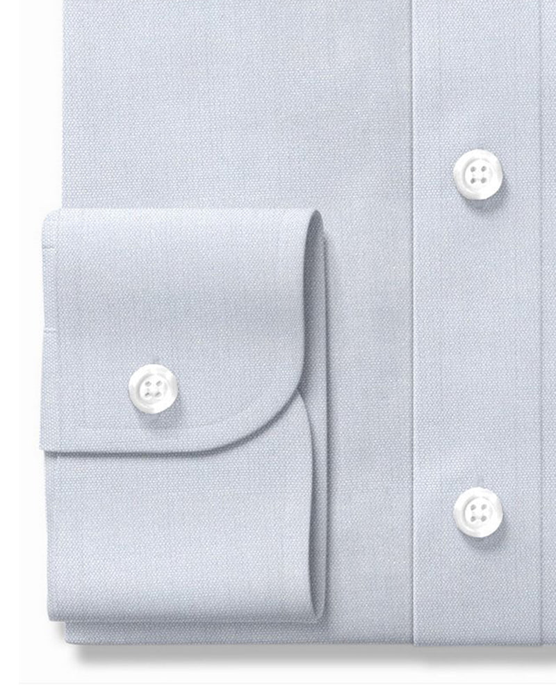 Zegna: Baby Blue Cotton Chambray